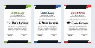 modern certificate template with realistic texture diamond shaped vector