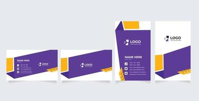 Double-sided creative business card template. Portrait and landscape orientation vector
