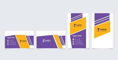 business card template. Portrait and landscape orientation. Horizontal and vertical layout. Stationery Design, Print Template vector