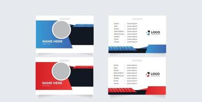 Identification Horizontal and Vertical id cards set with elements fresh color vector