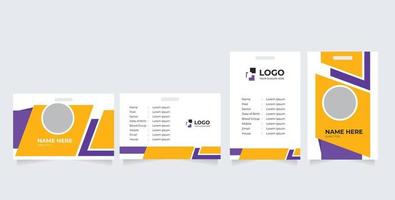 Simple and Clean Employee ID Card Design Template vector