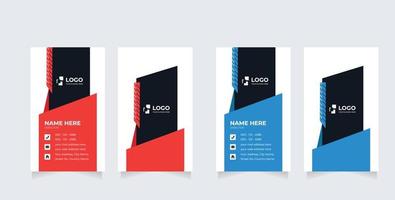 Modern Creative and Clean Two Sided Business Card Template. Flat Style Vector Illustration