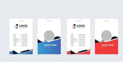 Modern corporate Identity Card With white and blue navy liquid texture gradient background vector