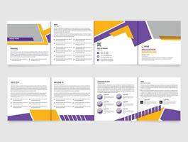 School admission Template square abstract Fourfold brochure or flyer template vector. Creative business folded brochure vector