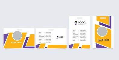 Abstract Elegant Blue Curve Id Card Design, Professional Identity Card Template Vector