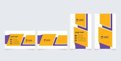 Corporate Business Card Print Template. Personal Visiting Card with Company Logo vector