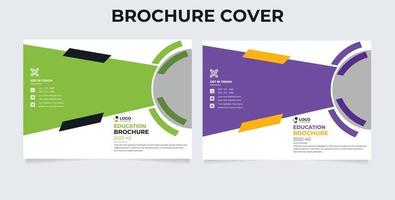 A4 Education brochure Cover template. Kids back to school admission brochure design vector