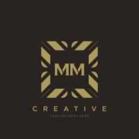 MM initial letter luxury ornament monogram logo template vector