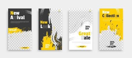 set of social media post banner web template design . social post and story for promotion ads, and web vector