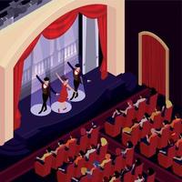 Theatre Isometric Background vector