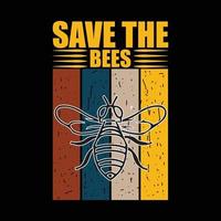 Bee T-shirt design vector