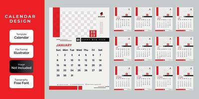 Happy new year calender design 2023 vector