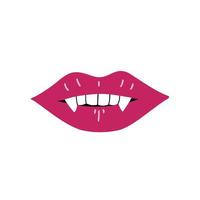 lips with fangs vector