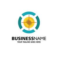 Dart Focus Target Dollar Business Logo Template Flat Color vector