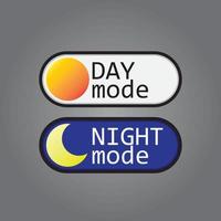 DayNight mode button ui vector