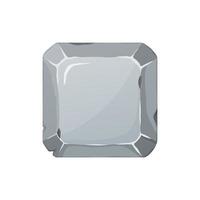 tablero de piedra. elementos de banner de piedra para juegos y web en estilo de dibujos animados. vector