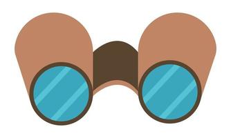 Binoculars isolated on a white background. An optical device for observing remote objects. Search symbol. Flat style. Vector illustration