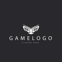 logotipo minimalista de juegos vector