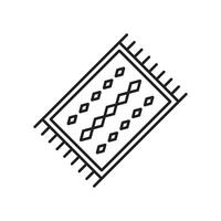 eps10 black vector Peru carpet abstract line art icon isolated on white background. prayer carpet rug outline symbol in a simple flat trendy modern style for your website design, logo, and mobile app