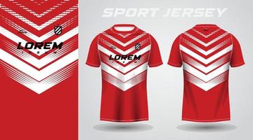 red shirt sport jersey design vector