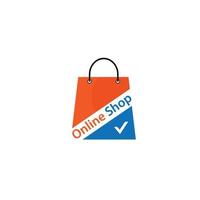 shop shopping logo design vector