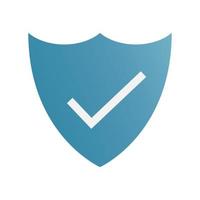 Cyber security icon with check mark. Vector illustration. EPS 10.