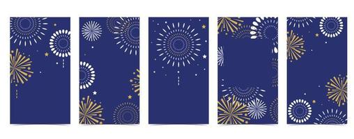 Color firework background for social media vector