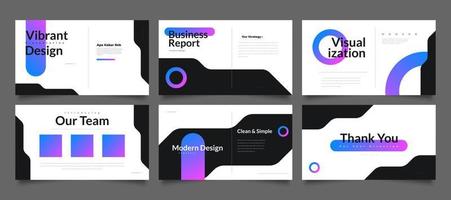 Modern and Creative Presentation Templates Set. Horizontal Poster with Modern Gradient Style for, Branding, Flyer, Leaflet, Marketing, Advertising, Annual Report, Banner, Landing Page, Website Slider vector