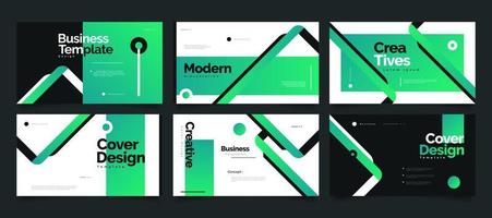 Modern and Creative Presentation Templates Set. Horizontal Poster with Modern Gradient Style for, Branding, Flyer, Leaflet, Marketing, Advertising, Annual Report, Banner, Landing Page, Website Slider vector