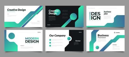 Modern and Creative Presentation Templates Set. Horizontal Poster with Modern Gradient Style for, Branding, Flyer, Leaflet, Marketing, Advertising, Annual Report, Banner, Landing Page, Website Slider vector