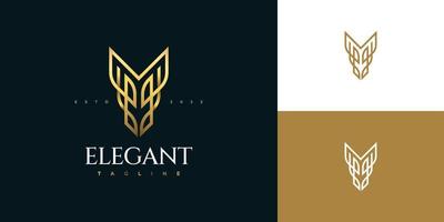 Abstract Gold Letter Y Monogram Logo Design for Corporate Business Identity vector