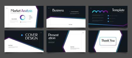 Modern and Creative Presentation Templates Set. Horizontal Poster with Modern Gradient Style for, Branding, Flyer, Leaflet, Marketing, Advertising, Annual Report, Banner, Landing Page, Website Slider vector