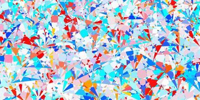 Light Blue, Red vector backdrop with triangles, lines.