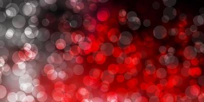 Dark Red vector backdrop with dots.