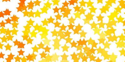 Light Orange vector pattern with abstract stars.