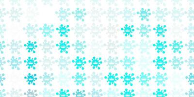 Light BLUE vector backdrop with virus symbols.