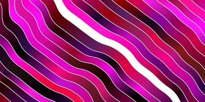 Dark Pink vector background with bent lines.