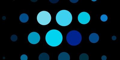 Dark BLUE vector template with circles.