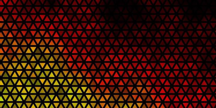 textura de vector naranja claro con estilo triangular.