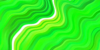 Light Green, Yellow vector background with curved lines.