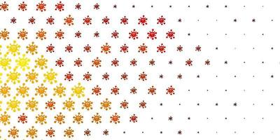 Light Yellow vector backdrop with virus symbols.