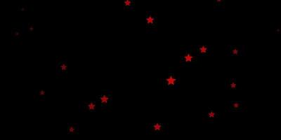 Dark Red vector background with colorful stars.