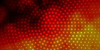 Light Orange vector texture with beautiful stars.