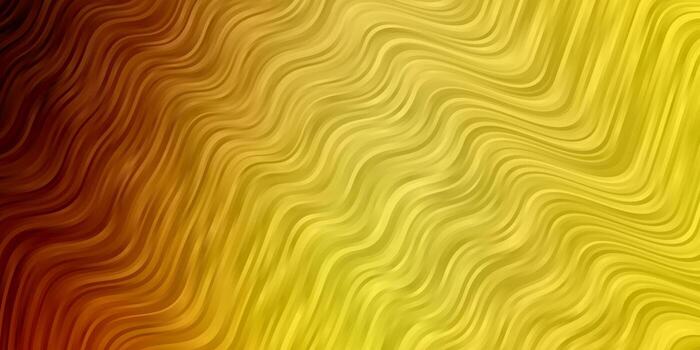 Light Orange vector pattern with curved lines.