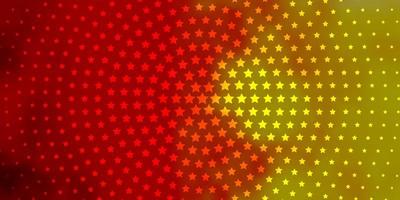 Light Red, Yellow vector layout with bright stars.