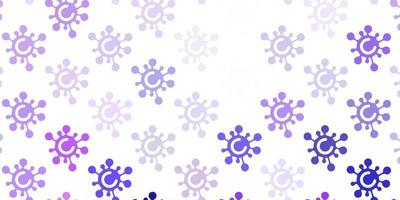 Light Purple vector texture with disease symbols.