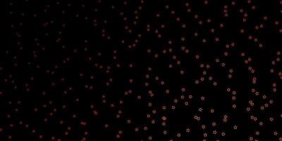 Dark Red vector background with colorful stars.