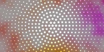 Light Pink, Yellow vector pattern with abstract stars.