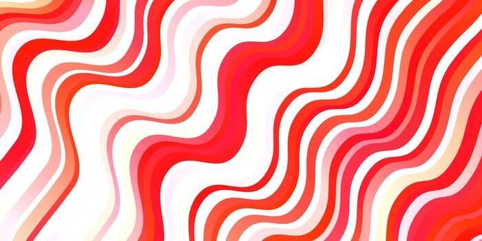 patrón de vector rojo claro con líneas torcidas.