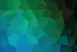 Dark Blue, Green vector pattern with colorful hexagons.